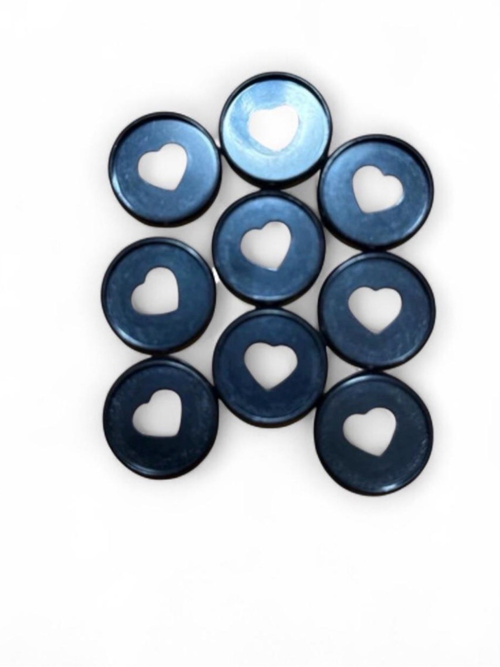 The Happy Planner Set of 9 Mini Plastic Black Heart Discs